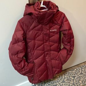 Dark red/maroon Columbia winter jacket
